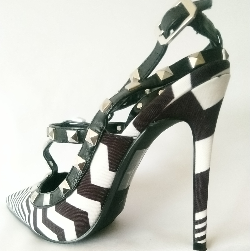 Shoe Republic LA women's high heel cage pumps